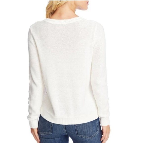 CeCe by Cynthia Steffe Embroidered Cable Knit Sweater - Picture 2 of 4